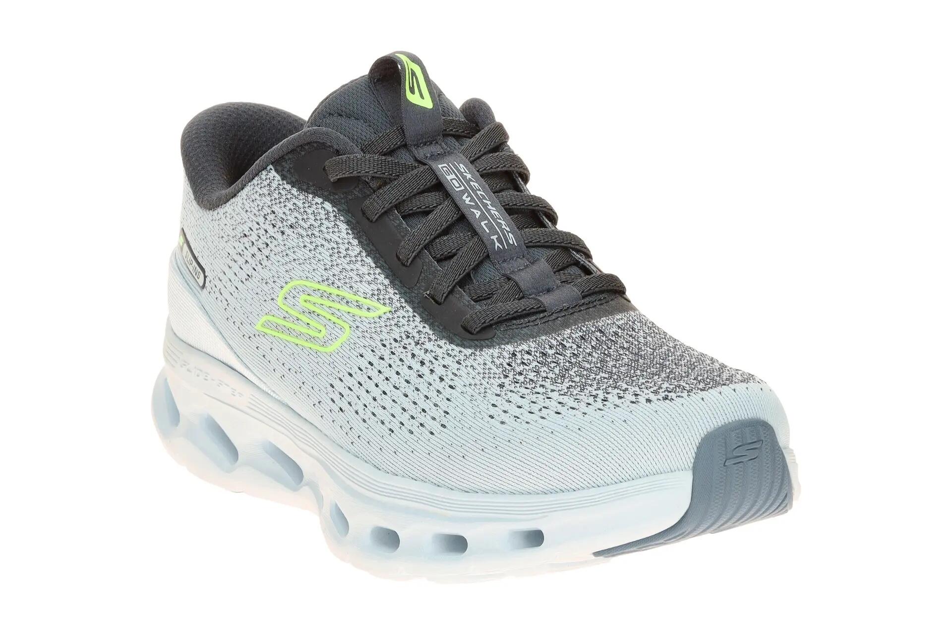 Skechers Go Walk Gliede Step Slipper blau grau SLIP-IN 125124 3/7