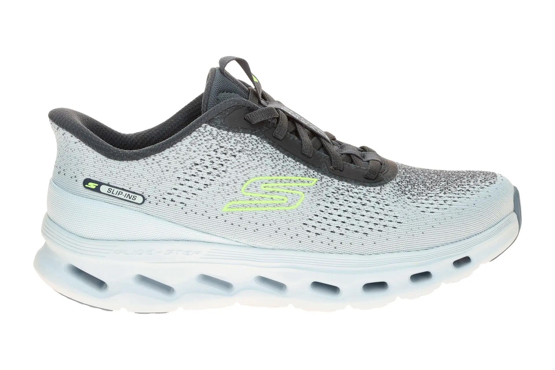 Skechers Go Walk Gliede Step Slipper blau grau SLIP-IN 125124 2/7