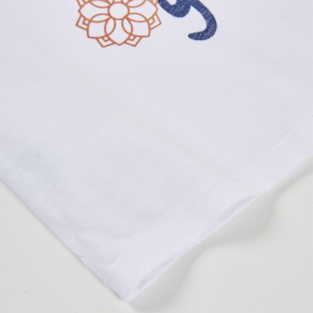 Camiseta de algodón para niña con estampado floral y mensaje 4/4