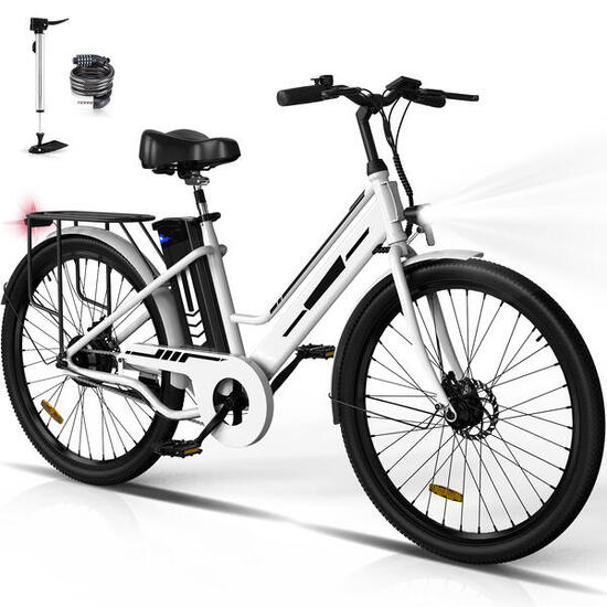 Bici elettrica urbana 275" batteria rimovibile 36V 12Ah autonomia 100 km BK8SL