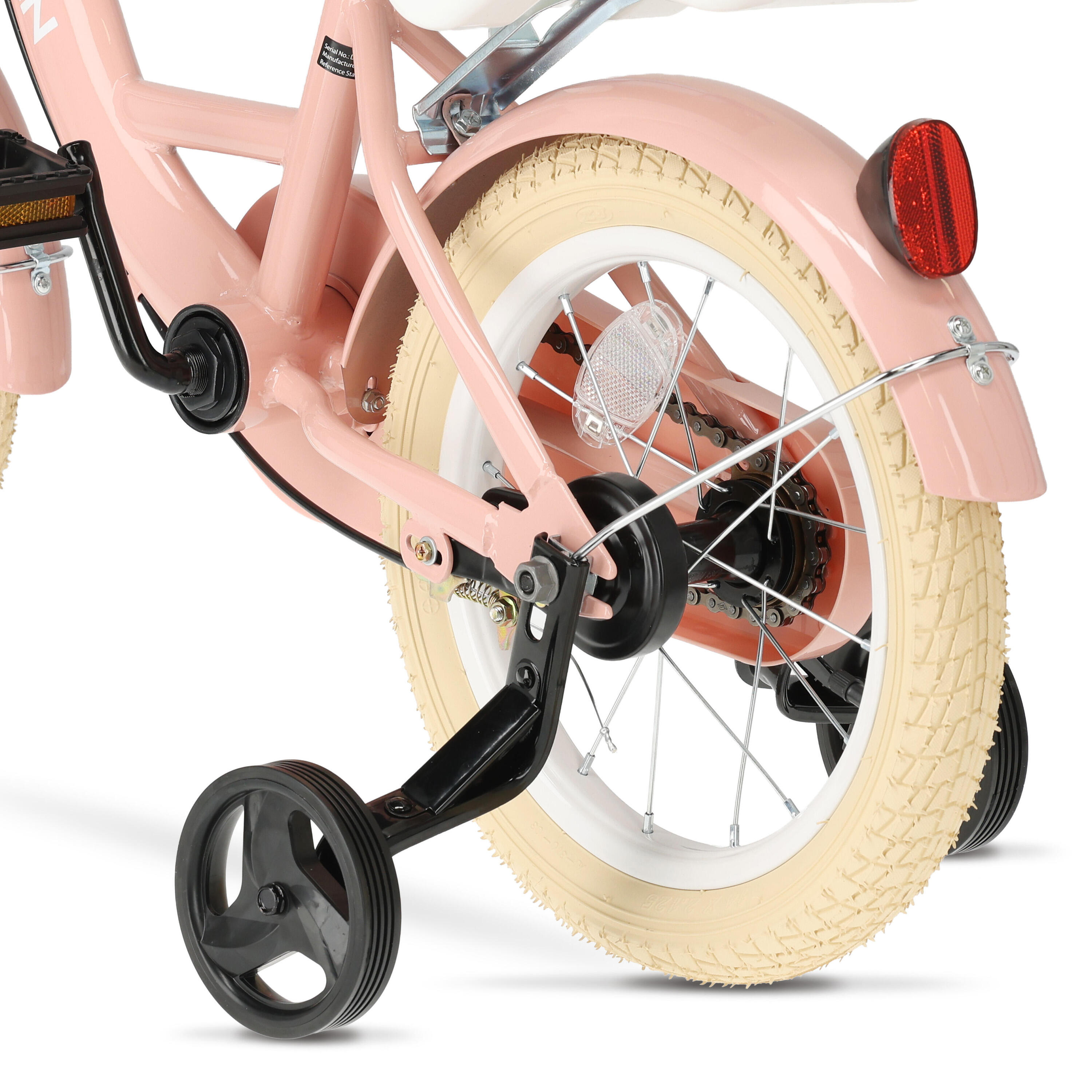 Bicicletta DERYAN Zoey 14 Pollici - Bicicletta Regolabile con Cestino - Rosa 8/8