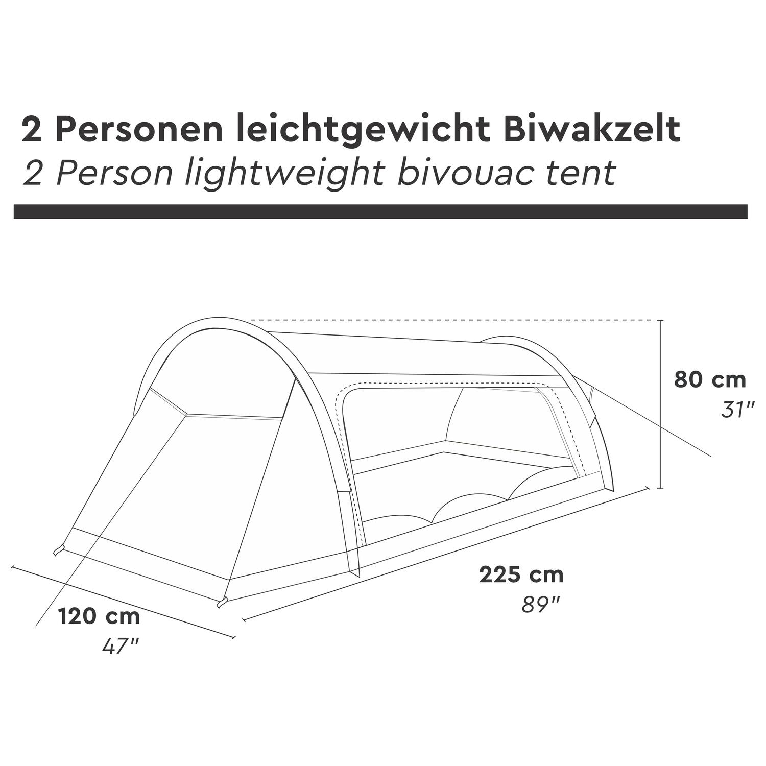 Tenda de Trekking 2 Pessoas Ultraleve Roby Lite 13/13