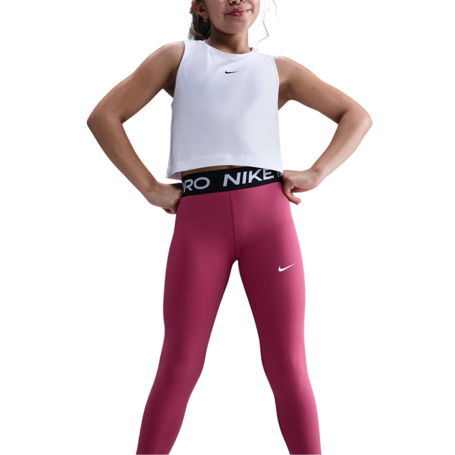 Girls Pro Tights (Beet Red) 4/5