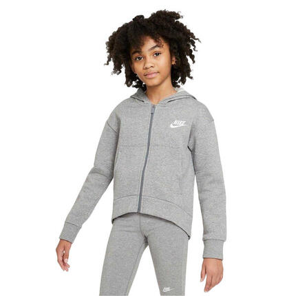 Sportswear Club" Hoodie mit durchgehendem Reißverschluss für , Fleece Mädchen