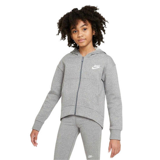 Sportswear Club" Hoodie mit durchgehendem Reißverschluss für , Fleece Mädchen