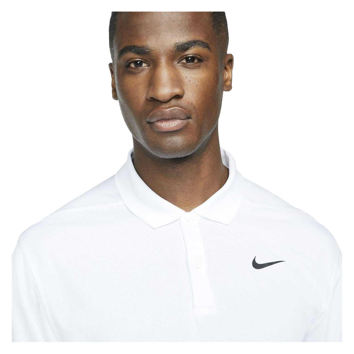 "Victory" Poloshirt für , DriFIT, Emblem Herren Weiß/Schwarz 4/4
