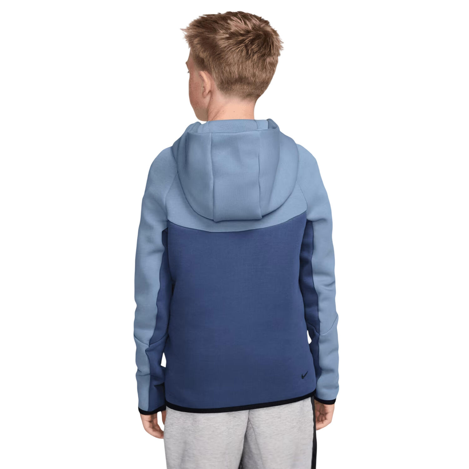 Felpa Con Cappuccio E Zip Intera Tecnologia Pile Bambini Nike Blu 2/2