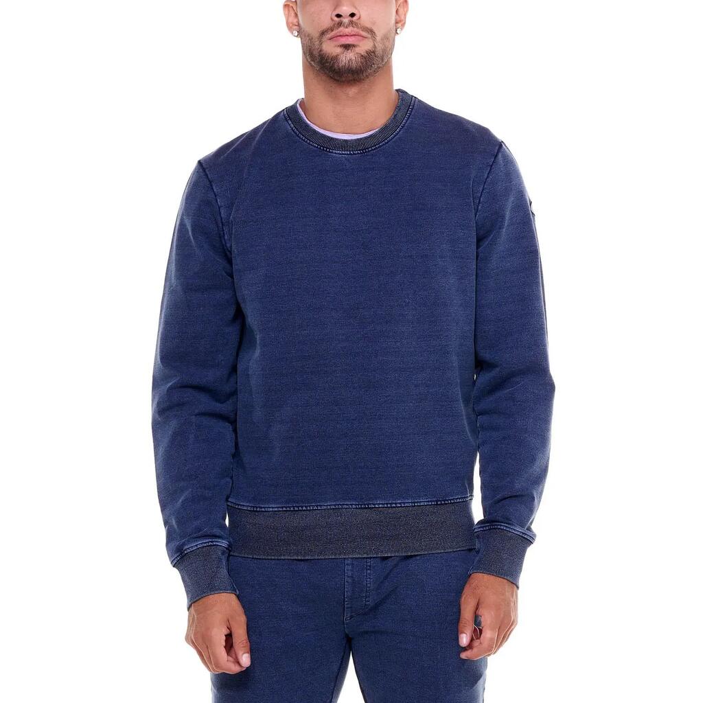 Men's Indigo Wash Denim Crewneck Sweatshirts