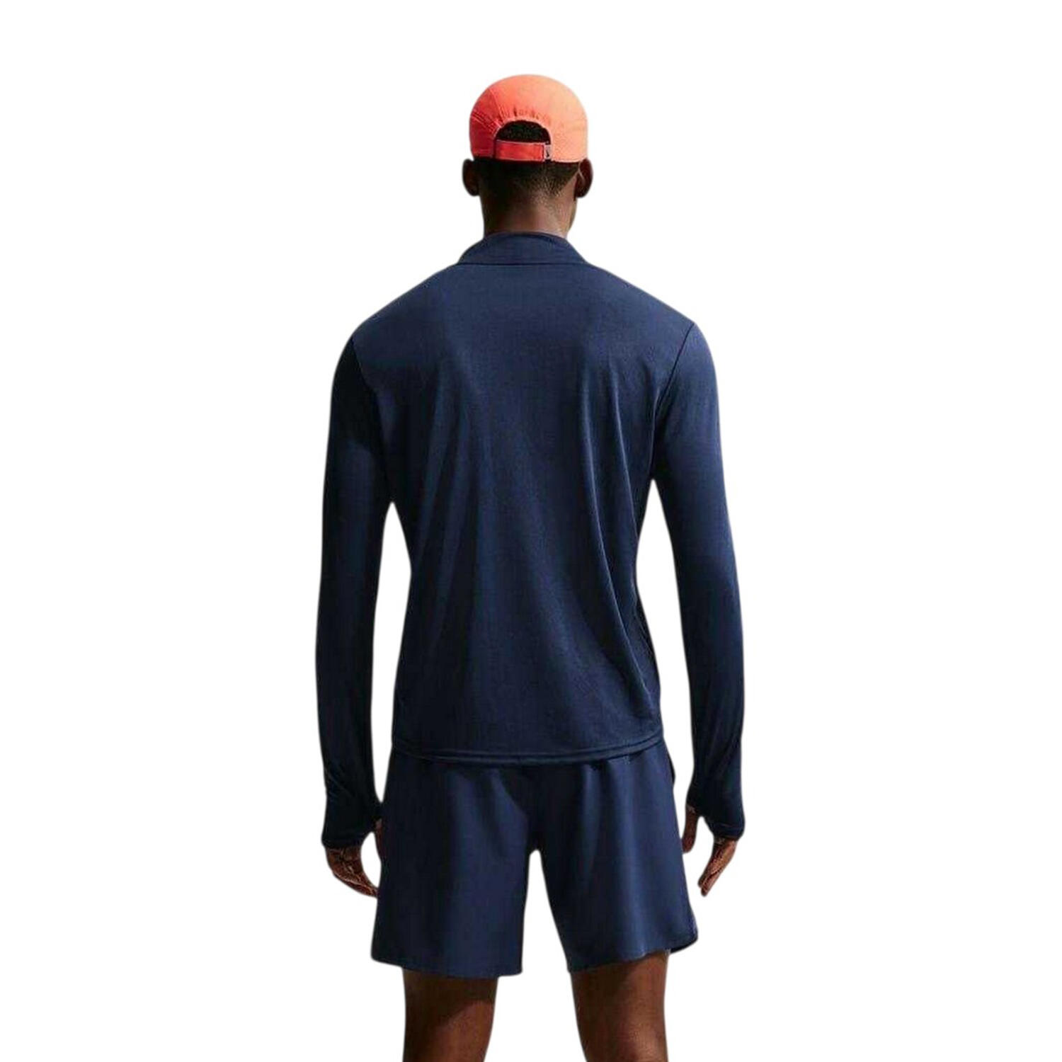 Top Corsa Mezza Cerniera Manica Lunga Uomo Nike Core Blu Navy Notte 3/5