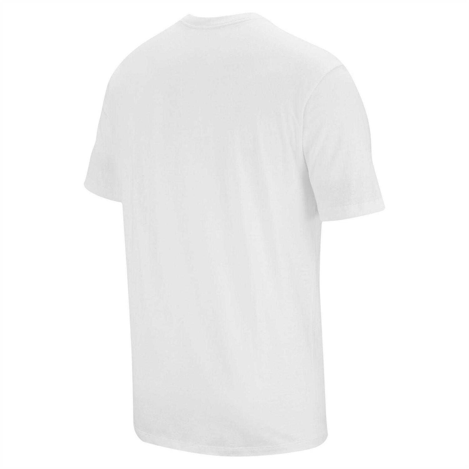 Maglietta Uomo Nike Club Bianco Nero Rosso 3/4