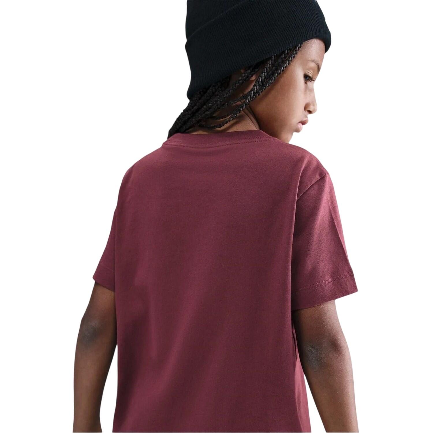 Maglietta Regolare Logo Classico Bambini Nike Futura Borgogna 3/3