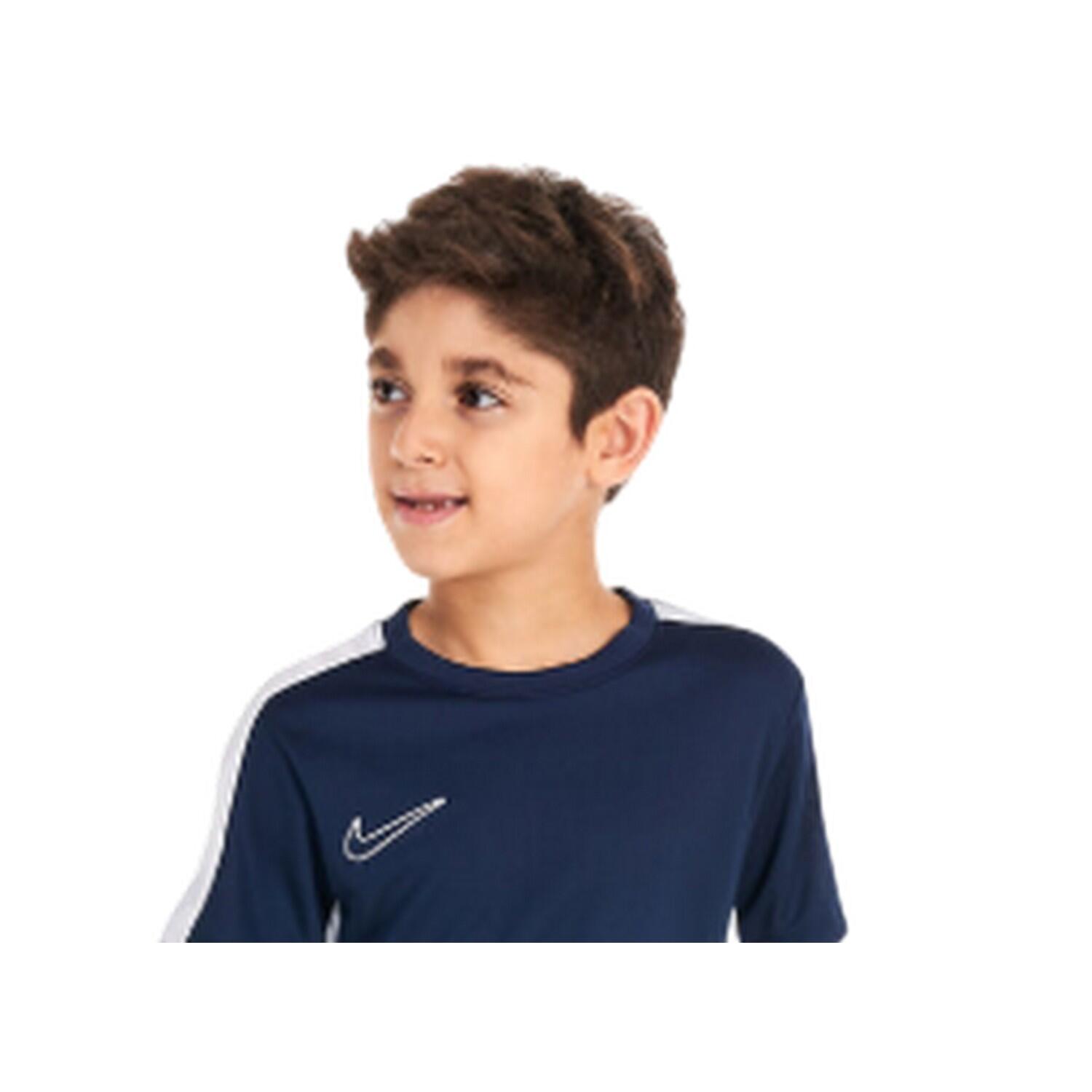 Childrens/Kids Academy Swoosh Top (Obsidian Blue/White) 4/4