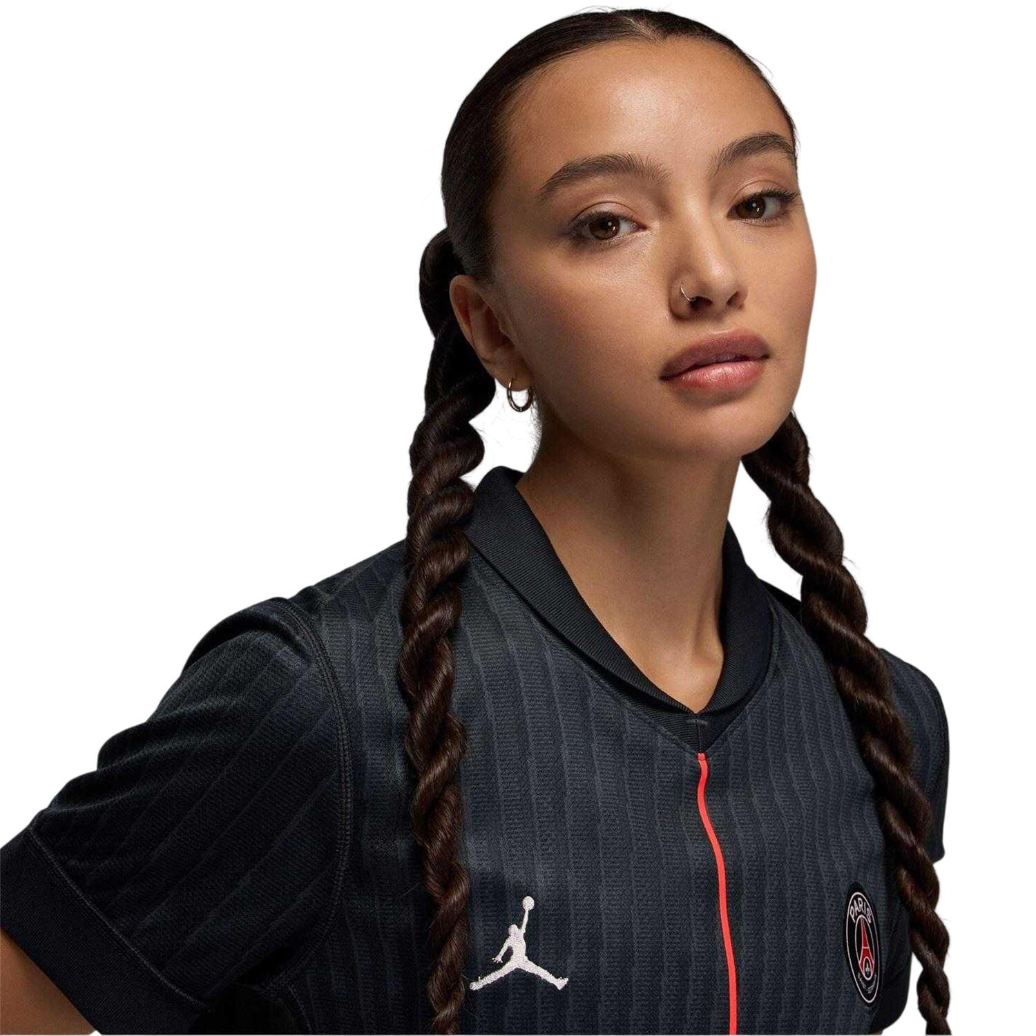 "20252026" Fußball Trikot für Damen Schwarz/Grau 4/4