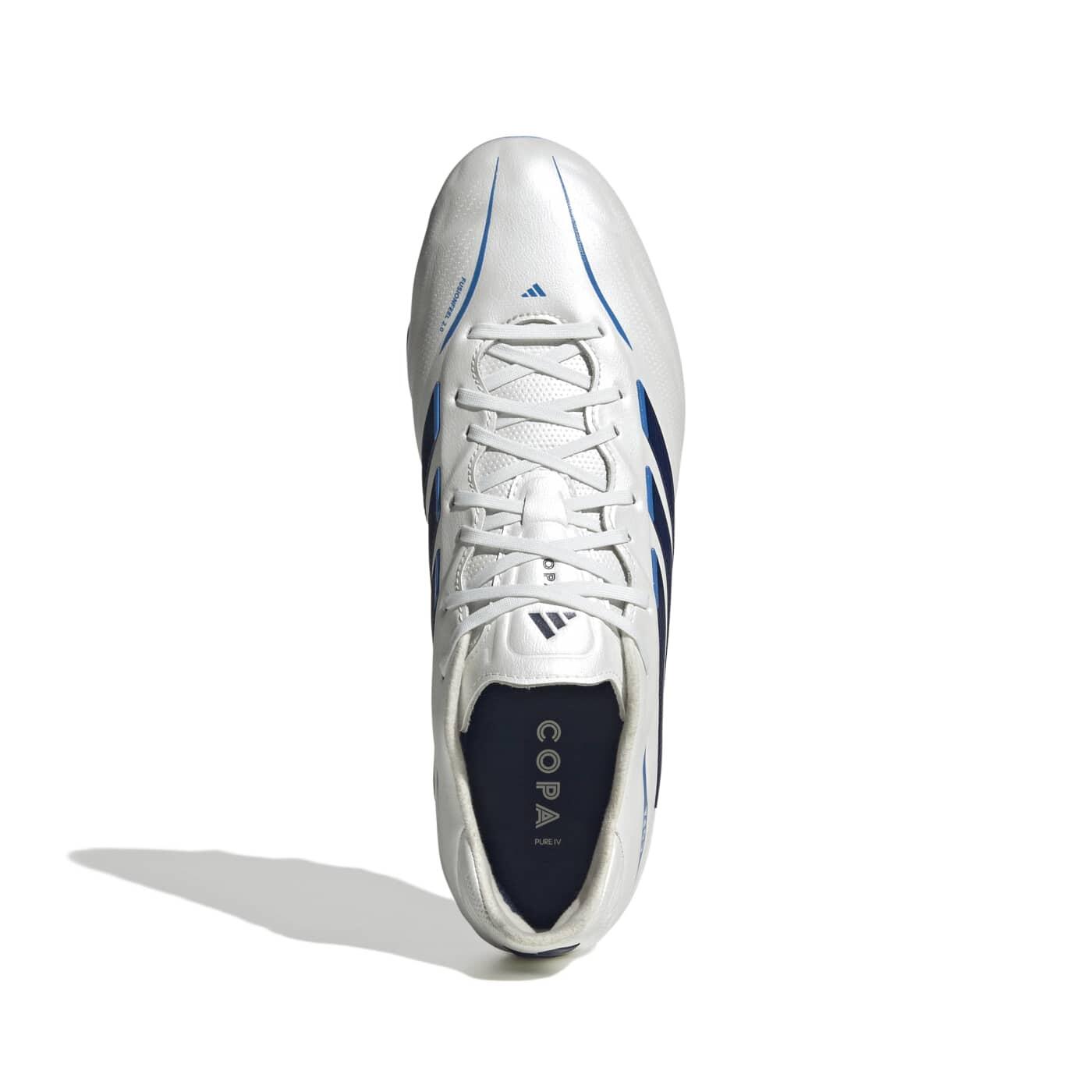 Adidas Copa Pure IV Pro FG branco e azul 4/14