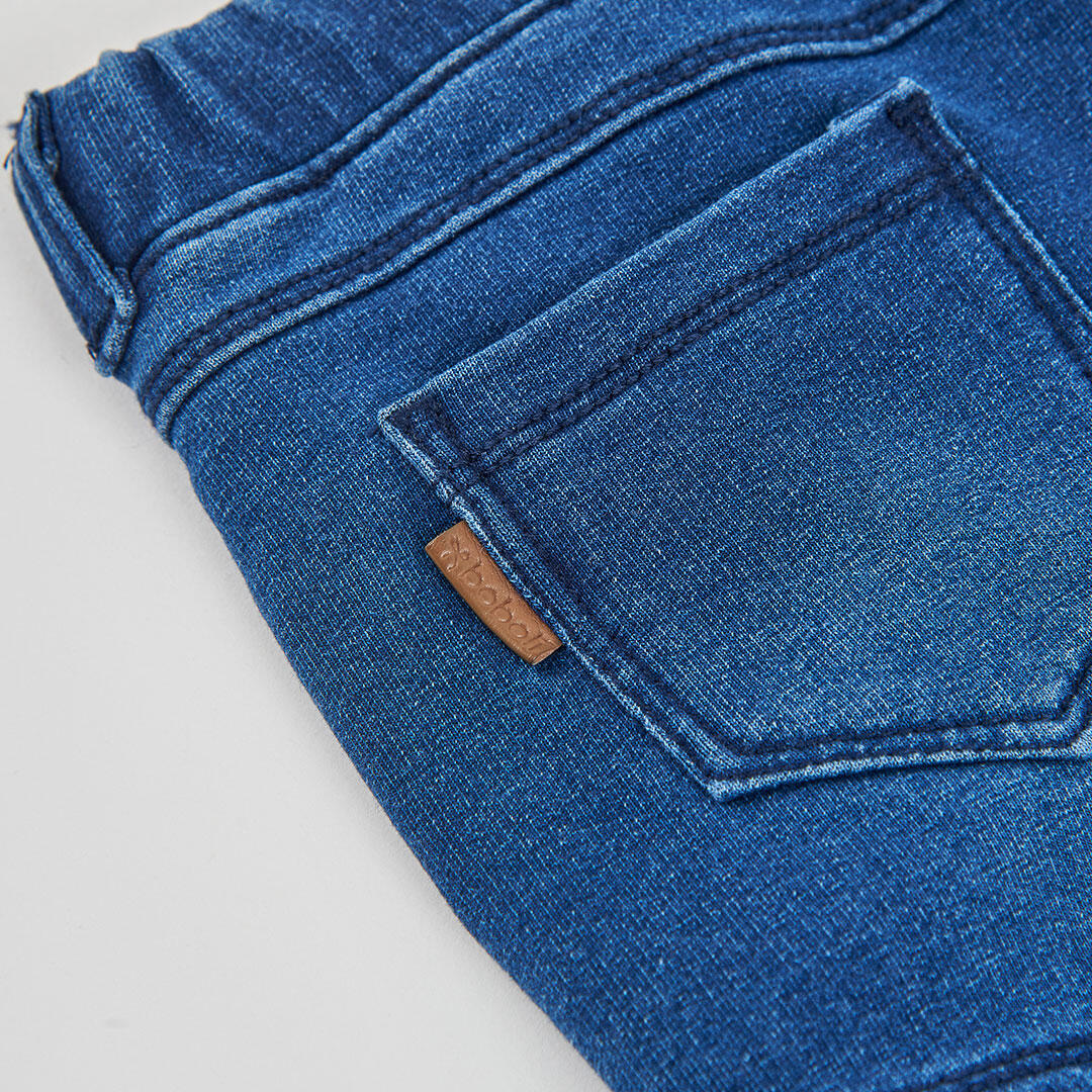 Short de felpa efecto denim para niña, azul 4/4