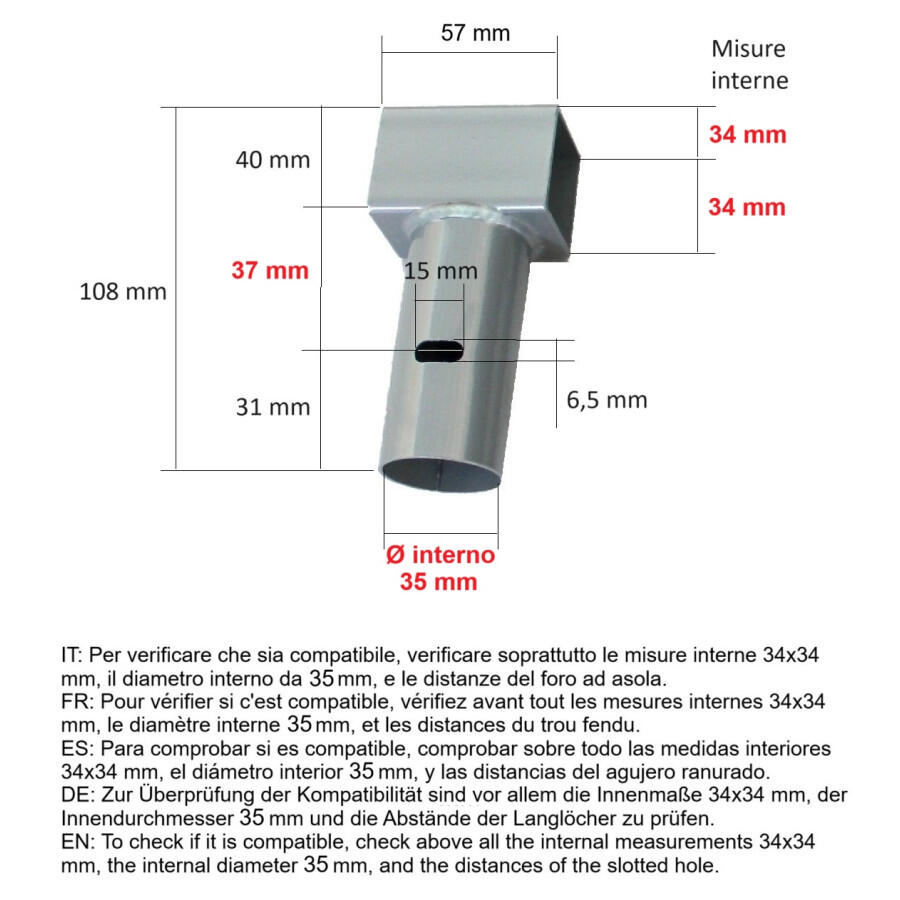 CONNETTORI A 'T' SET 8 PEZZI Ricambio per trampolino elastico (LUNGHI) 2/4