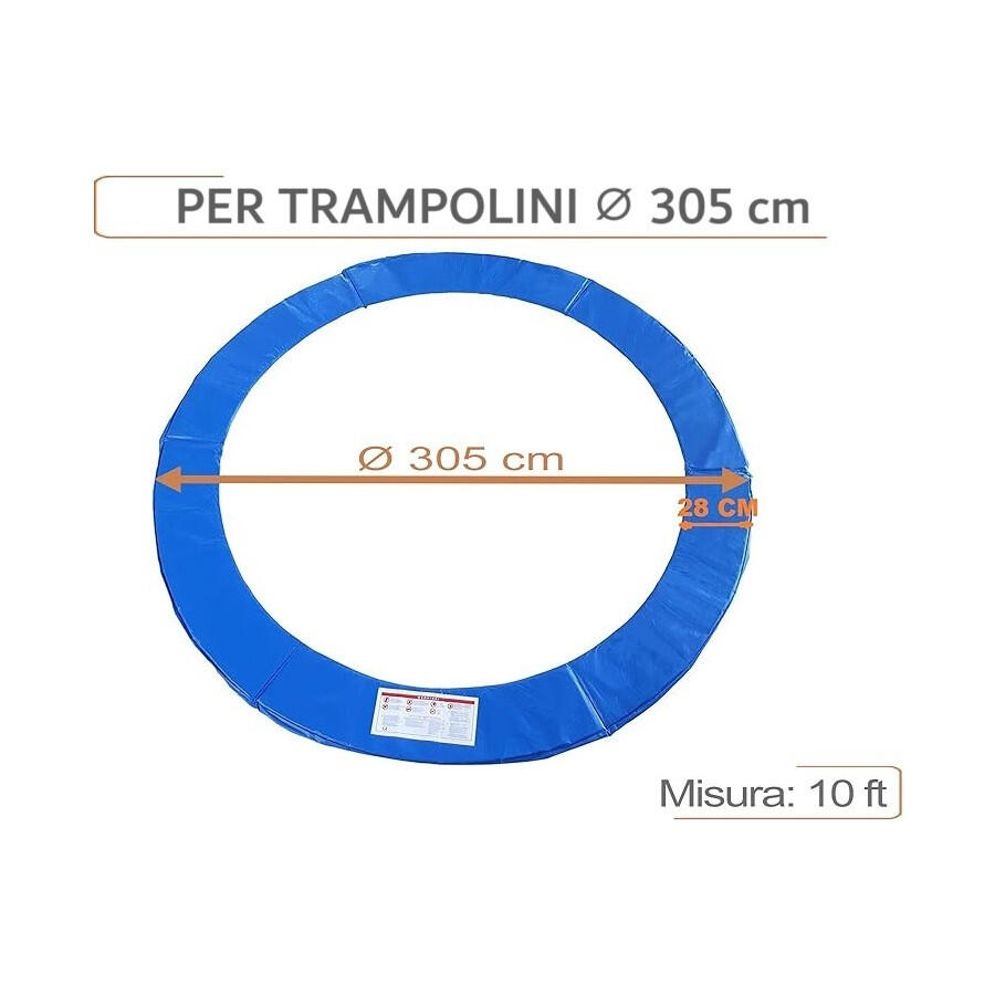 COPRIMOLLE per trampolino elastico diametro 305 cm Certificato CE TUV GS Yelloo 2/9