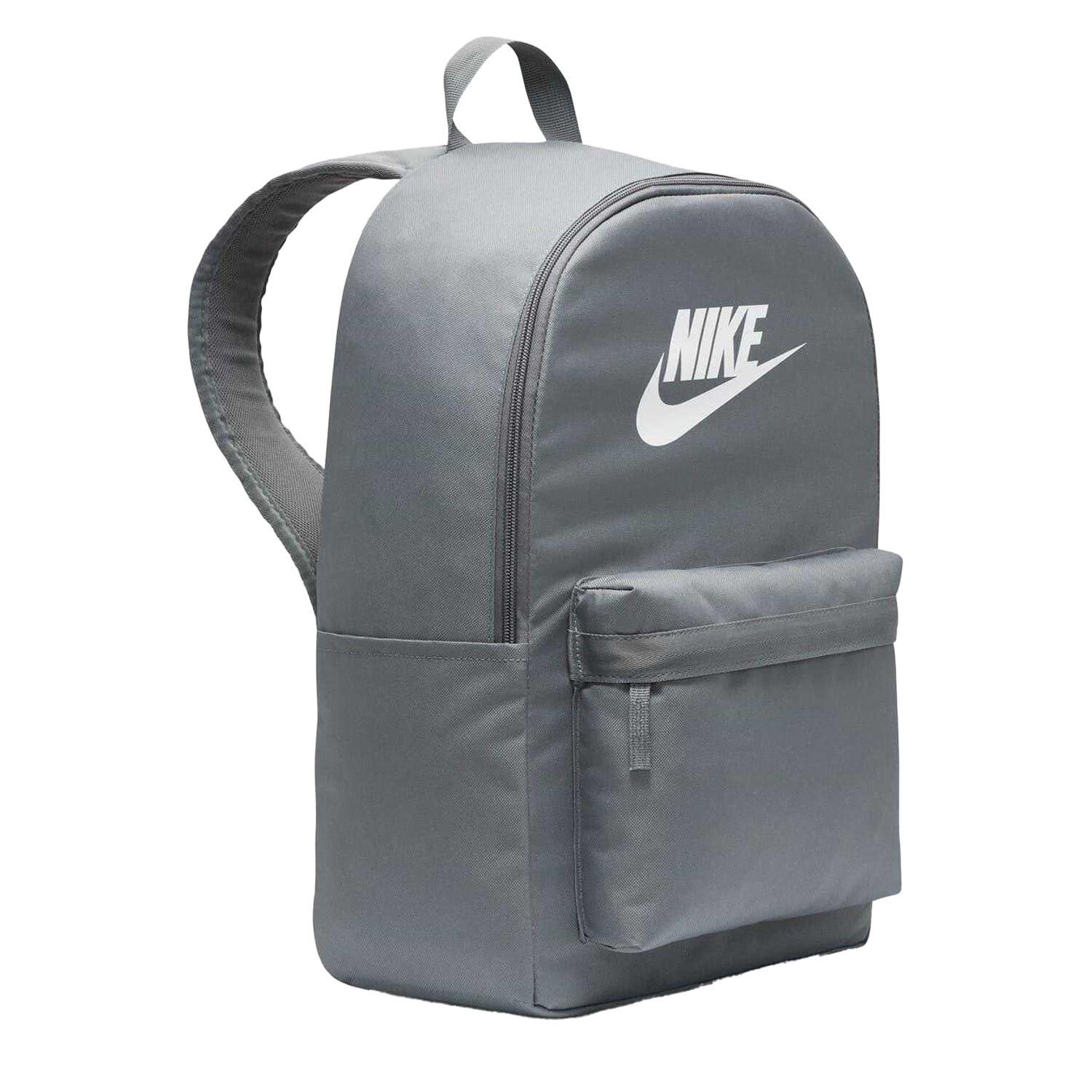 Logo Zaino Nike Heritage Grigio Bianco 3/4