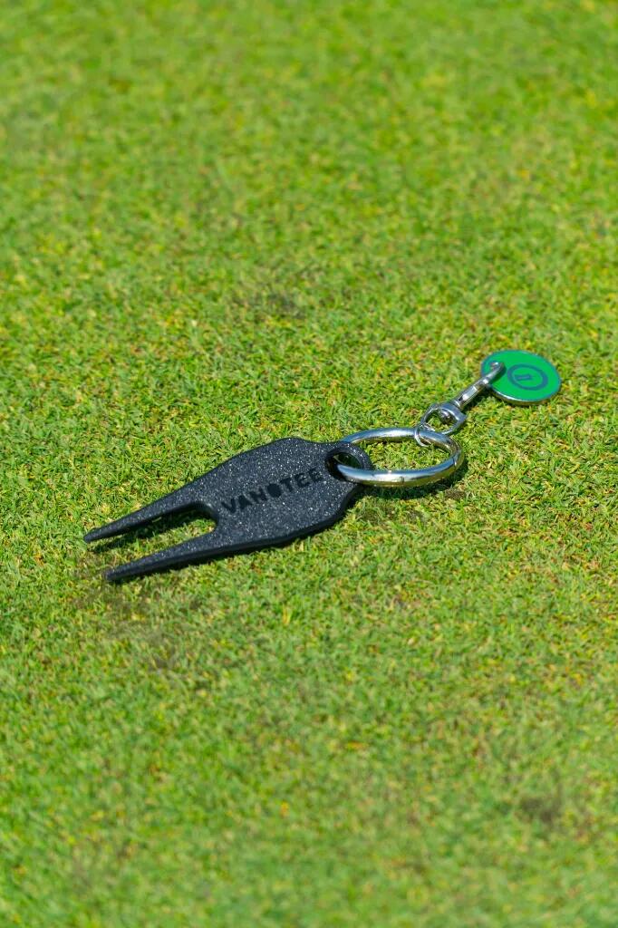 Kit green - golf - riparatore e segnabolle - nero 2/5
