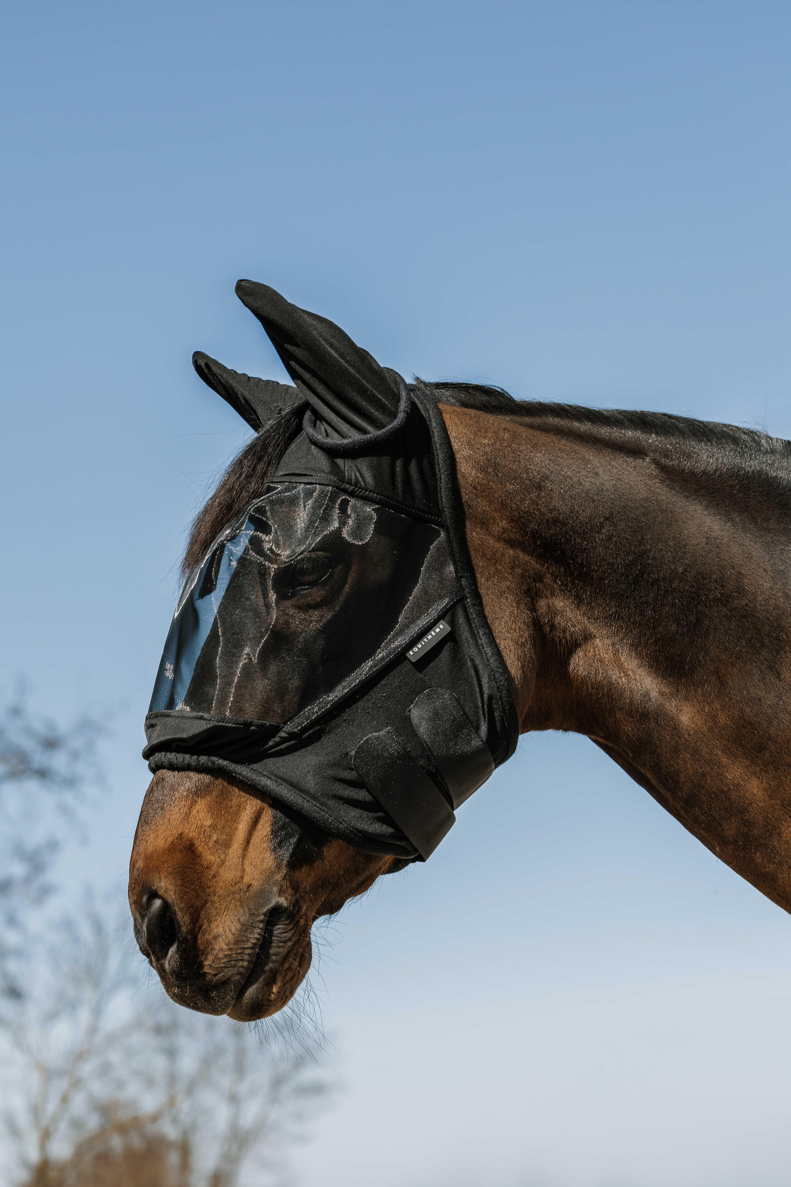 Masque anti mouches et anti UV doux - EQUITHEME 1/1