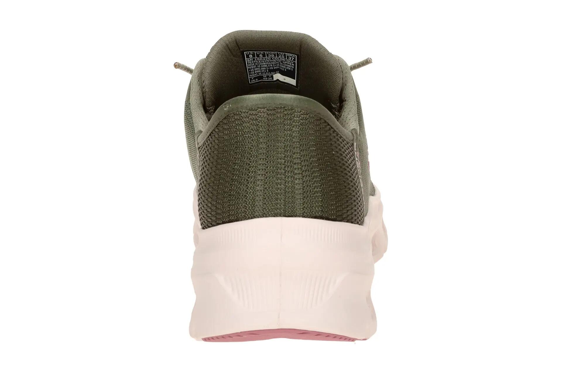 Skechers Glide Step Schuhe grün olive Damen SLIP-INS 150420 5/7