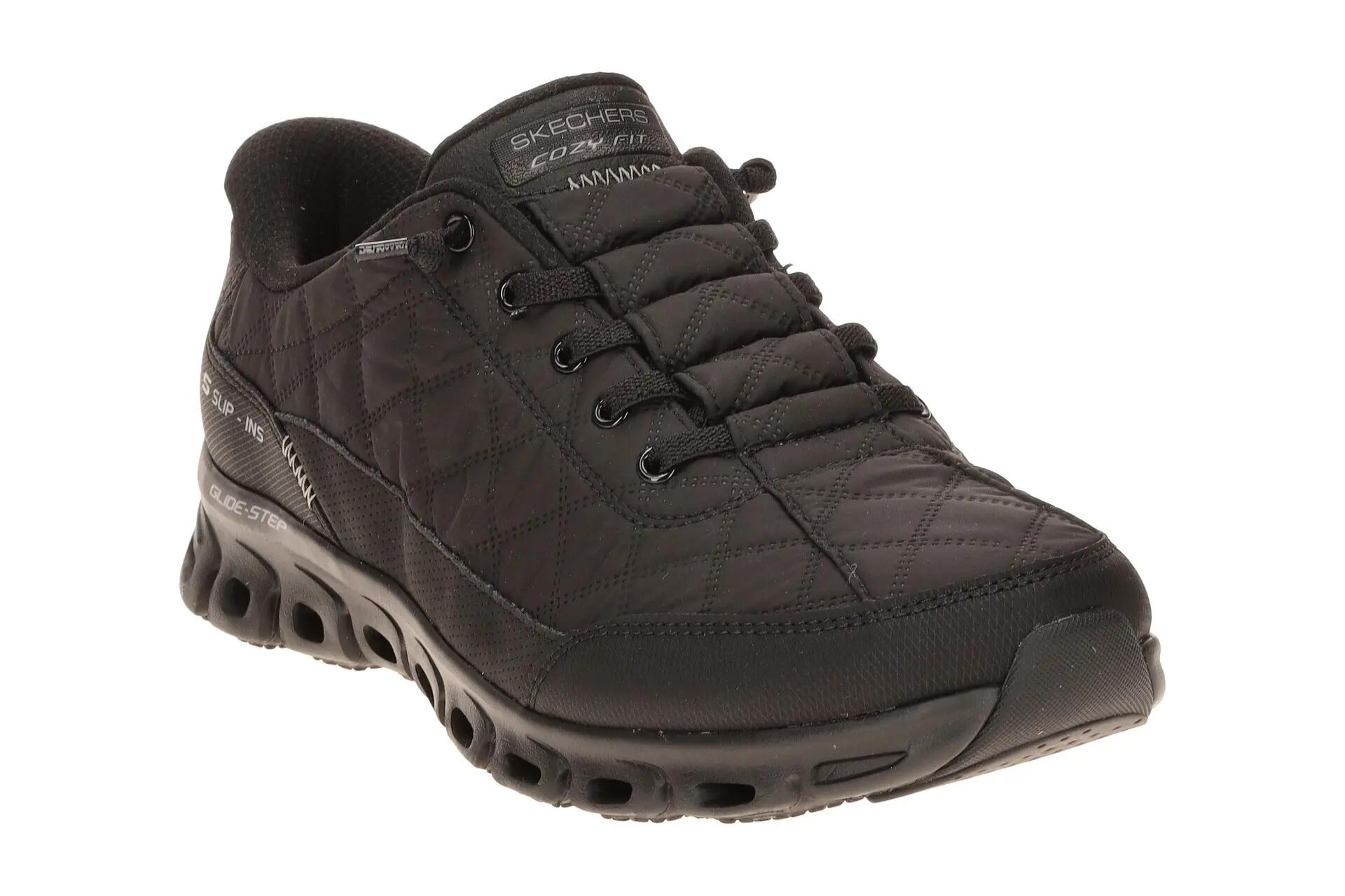 Skechers Glide Step Schuhe schwarz uni Slip-Ins 104556 3/7