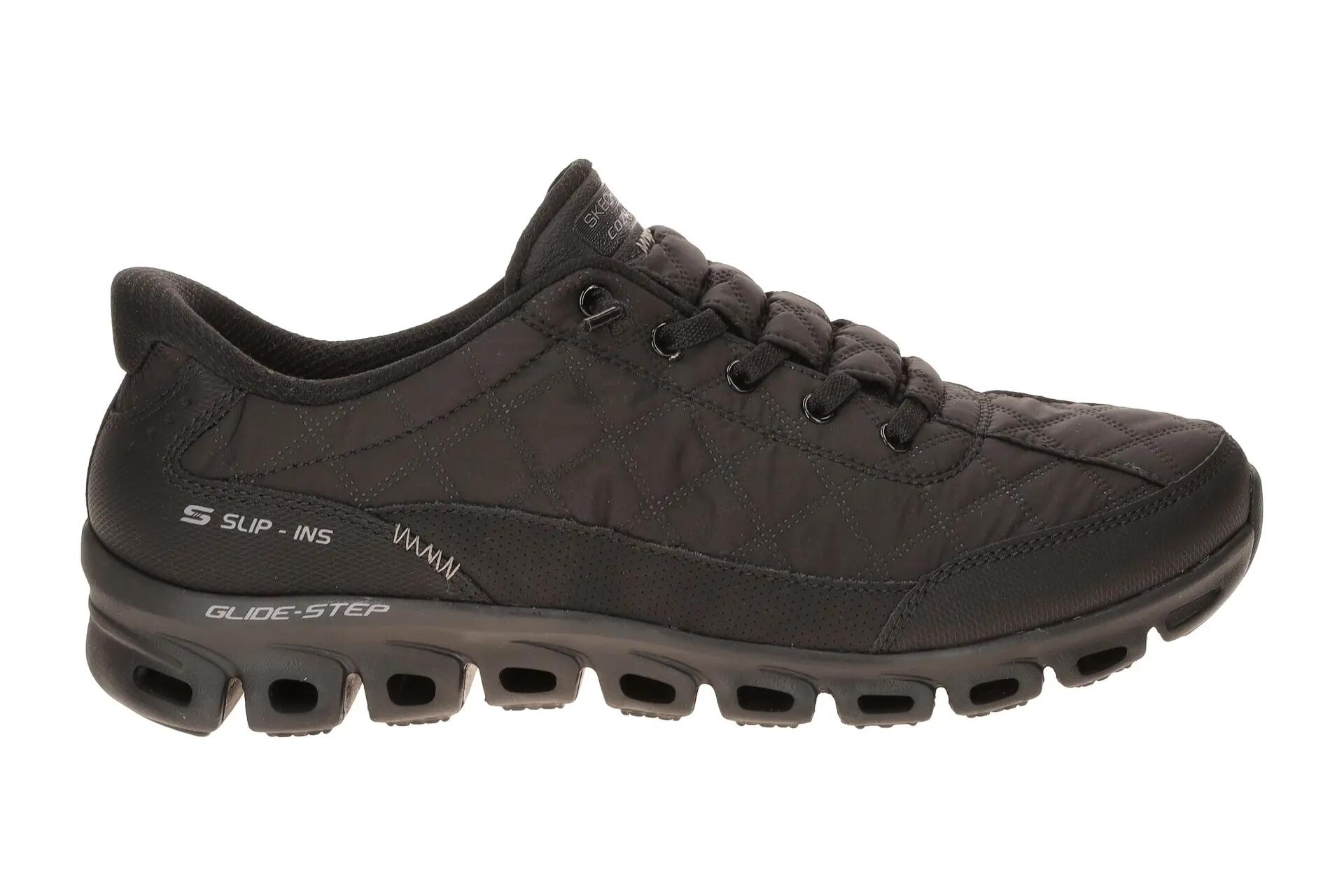 Skechers Glide Step Schuhe schwarz uni Slip-Ins 104556 2/7