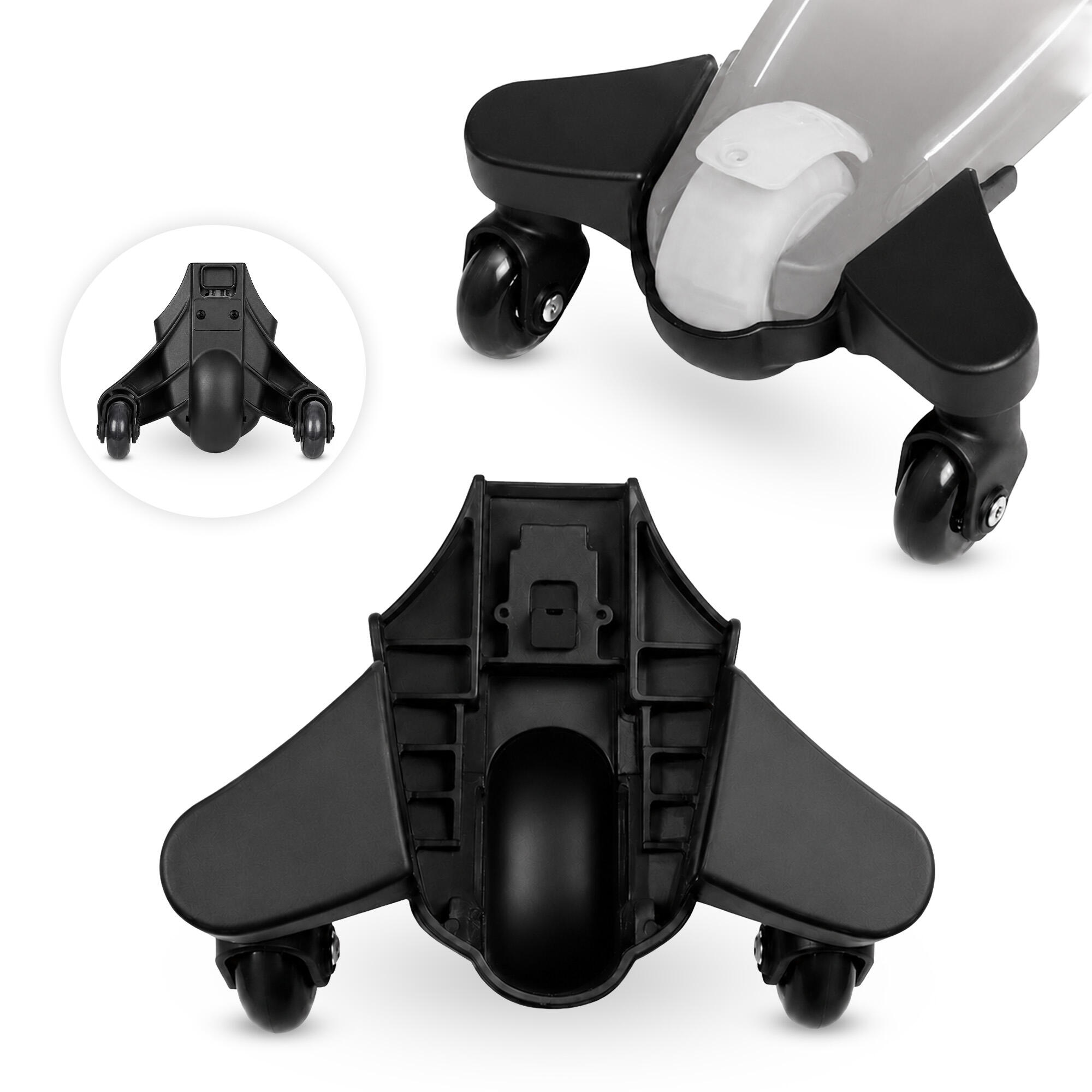 Roue Universelle Qplay Sema Evo - Roue de Trottinette - Noir 3/4