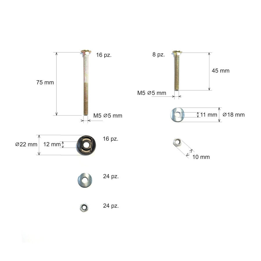 Set Viti per Trampolino e tiramolle ricambio viteria bulloni ranelle YELLOO 2/2