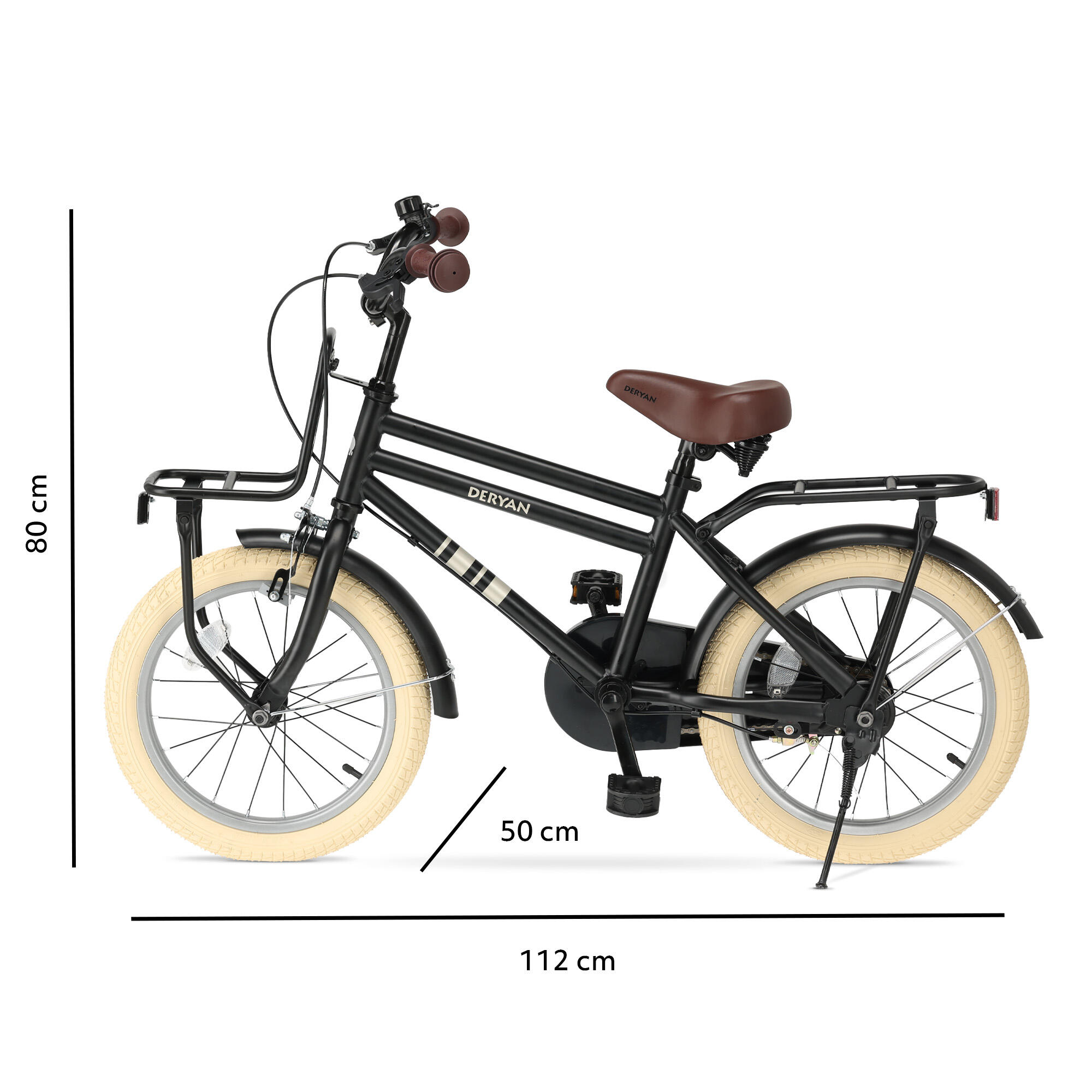 Bicicletta per Bambini DERYAN Cooper 16 Pollici - Nero 9/9
