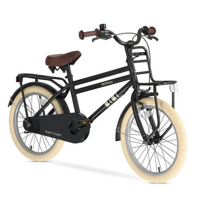 Deryan cooper kinderfiets 20 inch - verstelbaar stuur en zadel - zwart