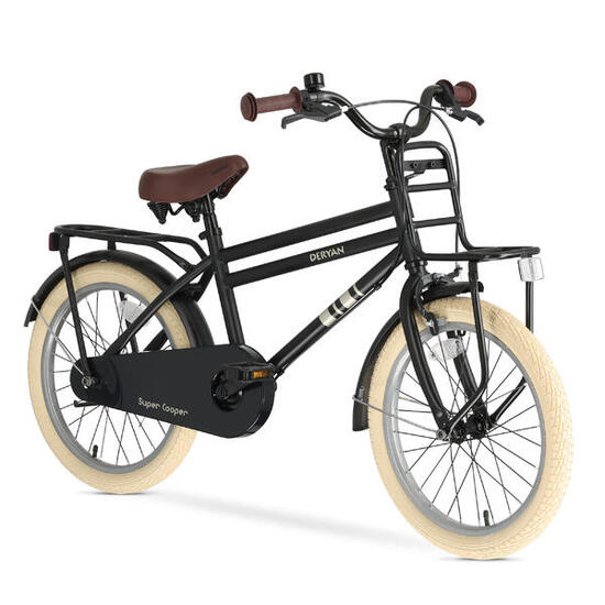 Deryan Cooper Bicicletta per Bambini 20 Pollici - Regolabili - Nera
