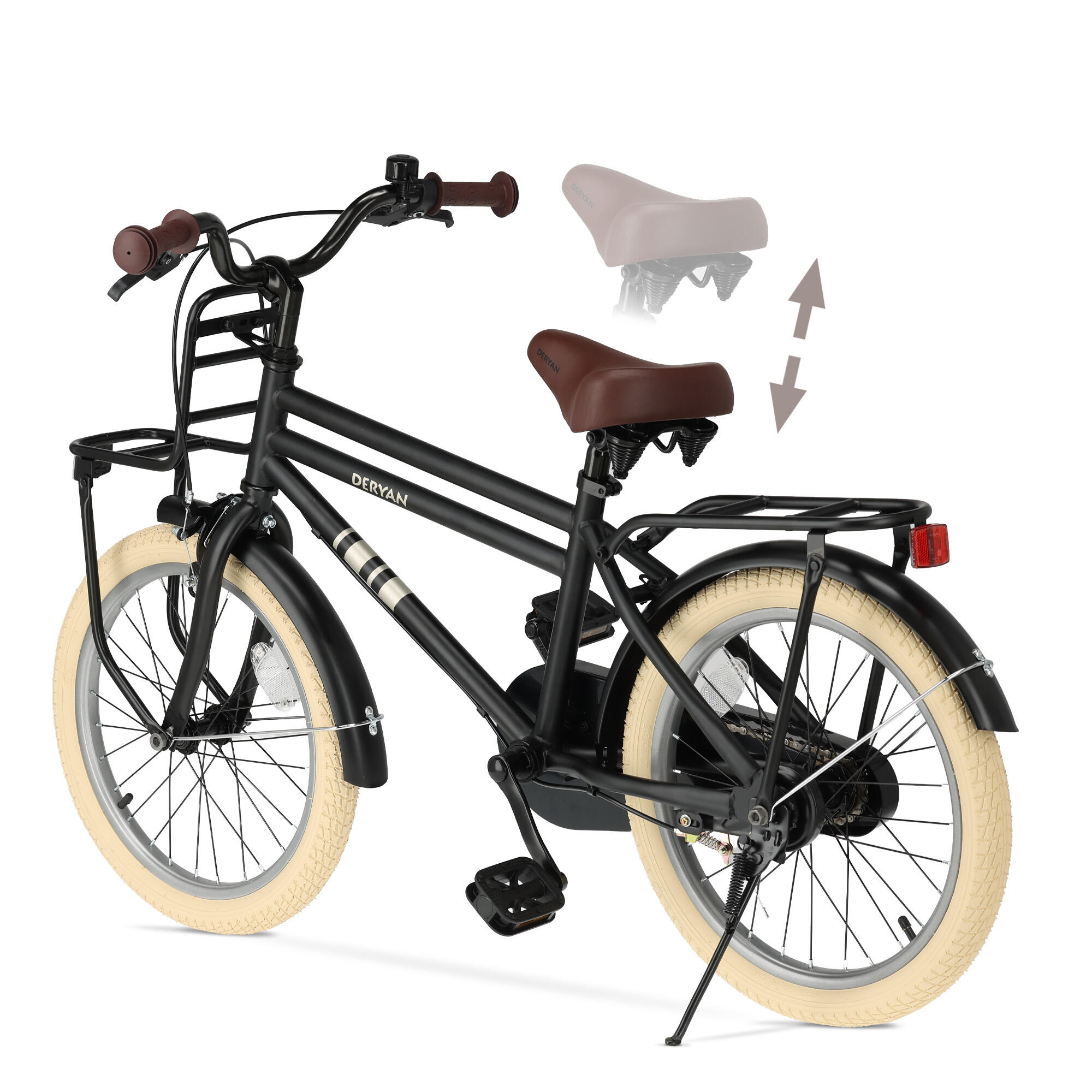 Bicicletta per Bambini DERYAN Cooper 16 Pollici - Nero 5/9