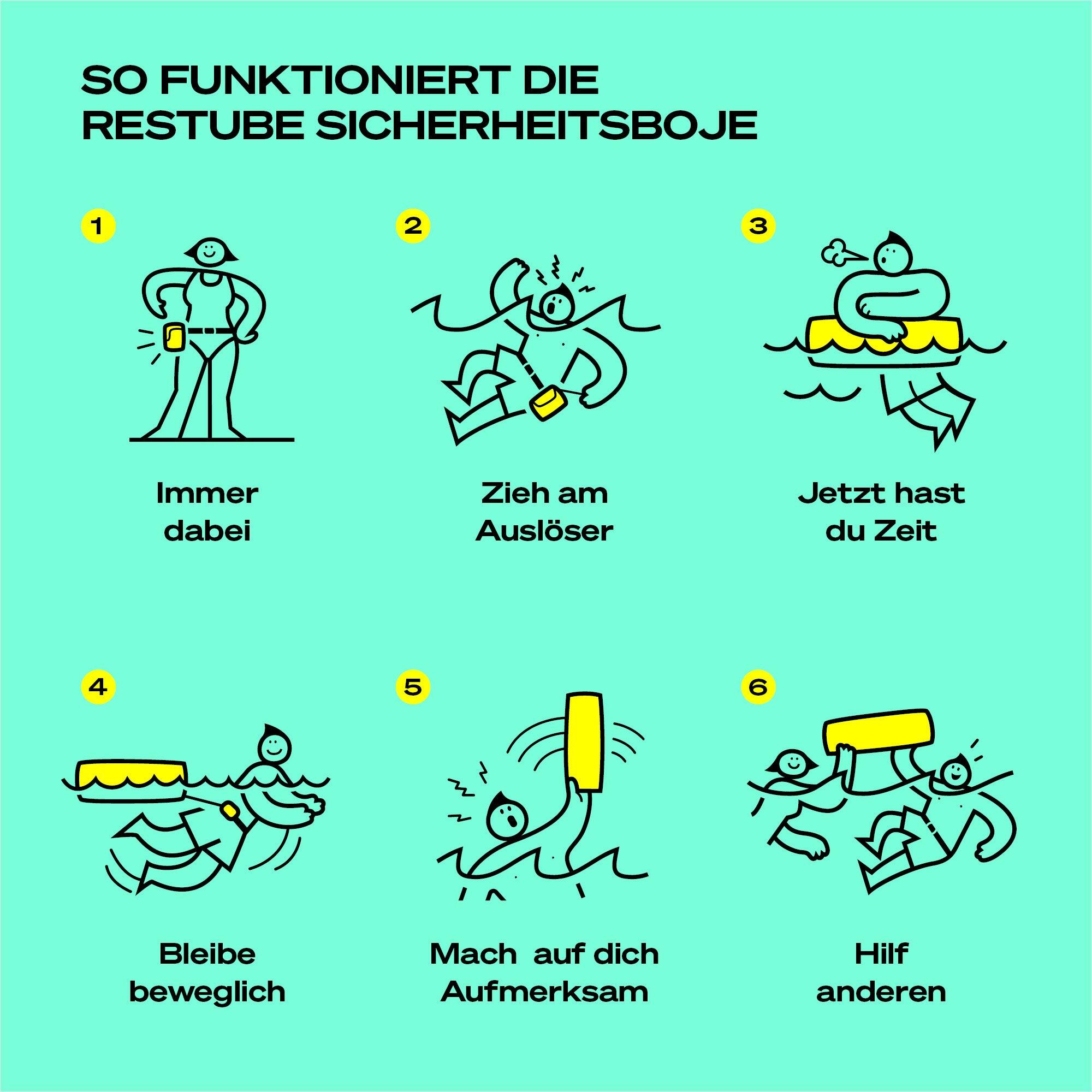 BEACH Édition Limitée – Bouée de Sécurité Gonflable pour Natation et Snorkeling 7/7