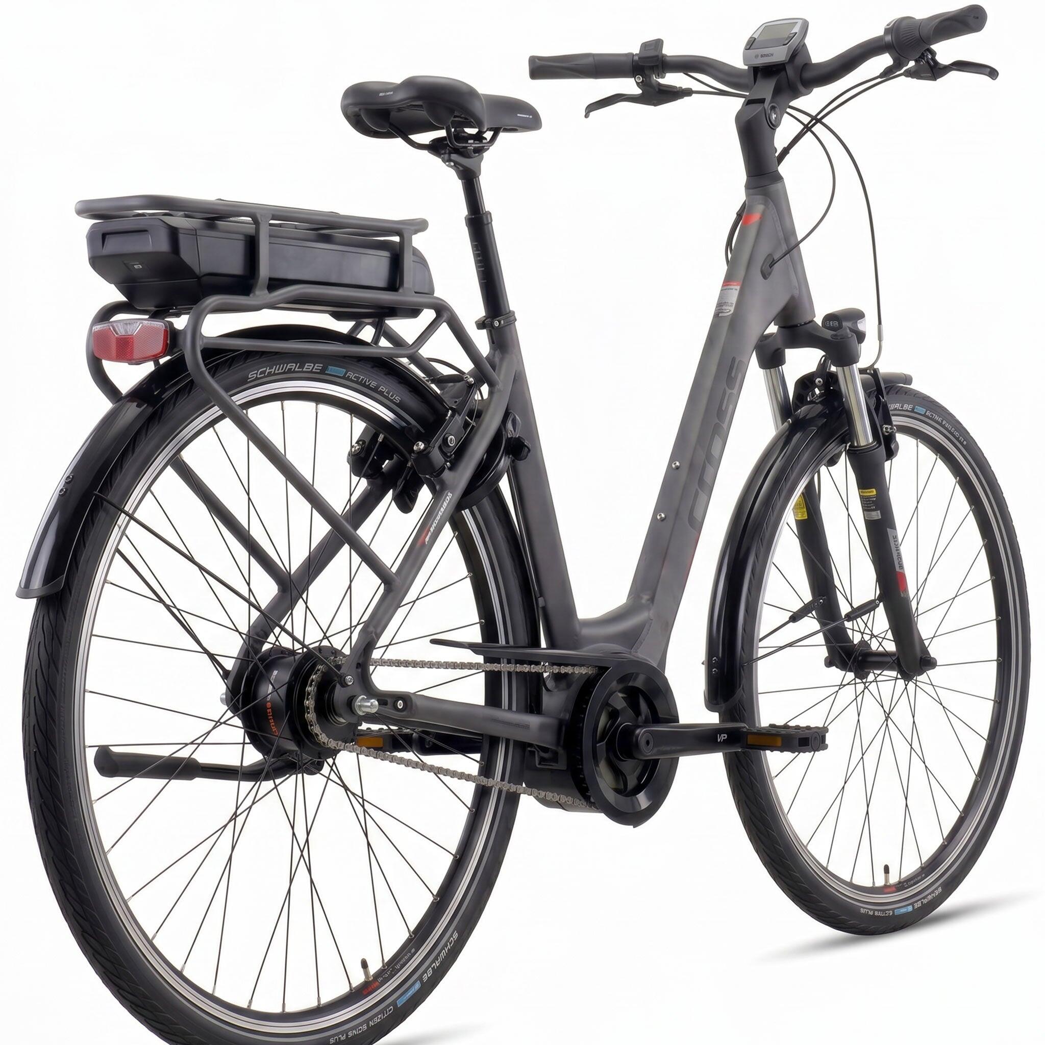 28" E-Bike City Fahrrad V-Tron RACK BOSCH ACTIVE LINE PLUS 400 Wh 7 GANG SHIMANO 3/3