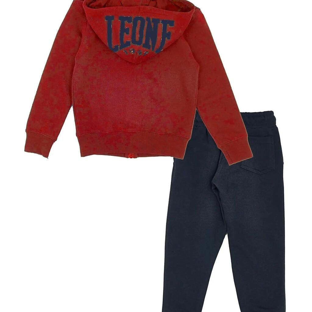 Boy hoody tracksuit full zip Lion Fluo