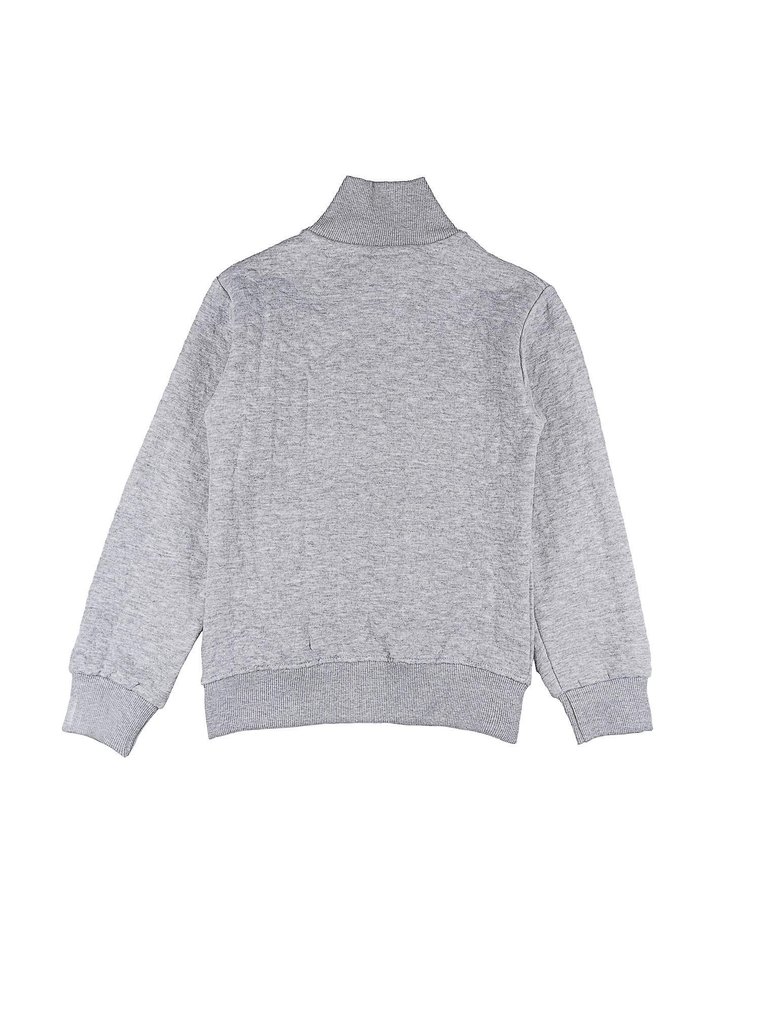 Sweat-shirt fille Leone 1947 Apparel maille torsadée col montant zip 2/2