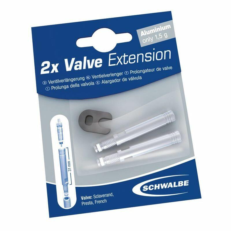 Juego de 2 extensiones extraíbles Schwalbe valve dunlop 17mm