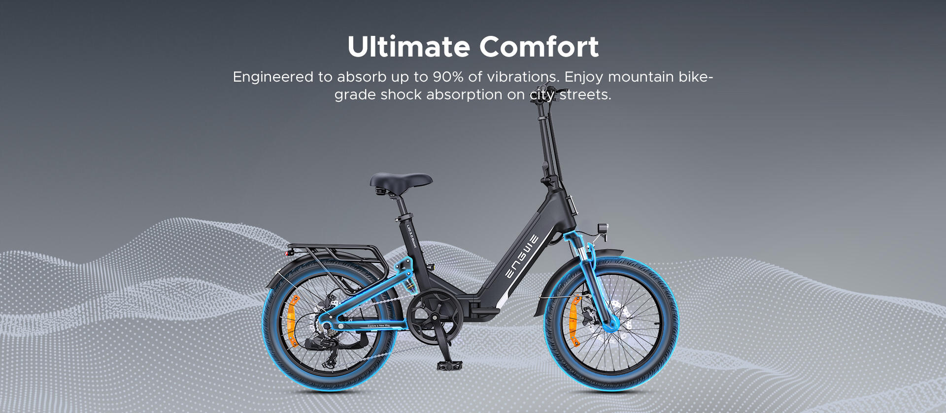 Vélo électrique pour adultes ENGWE L20 3.0 Boost Batterie 48V 13.5Ah 12/15