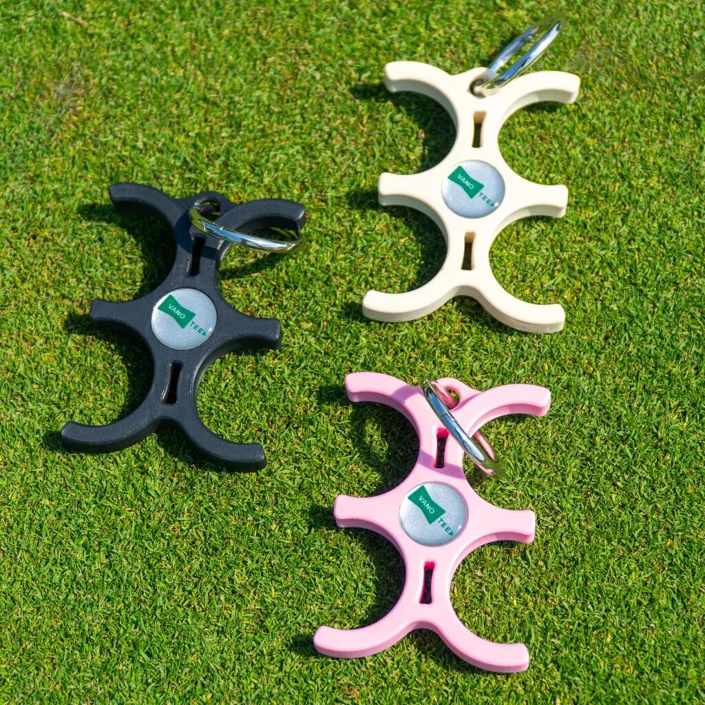 Portapalline - Golf - Clip - Rosa 3/4