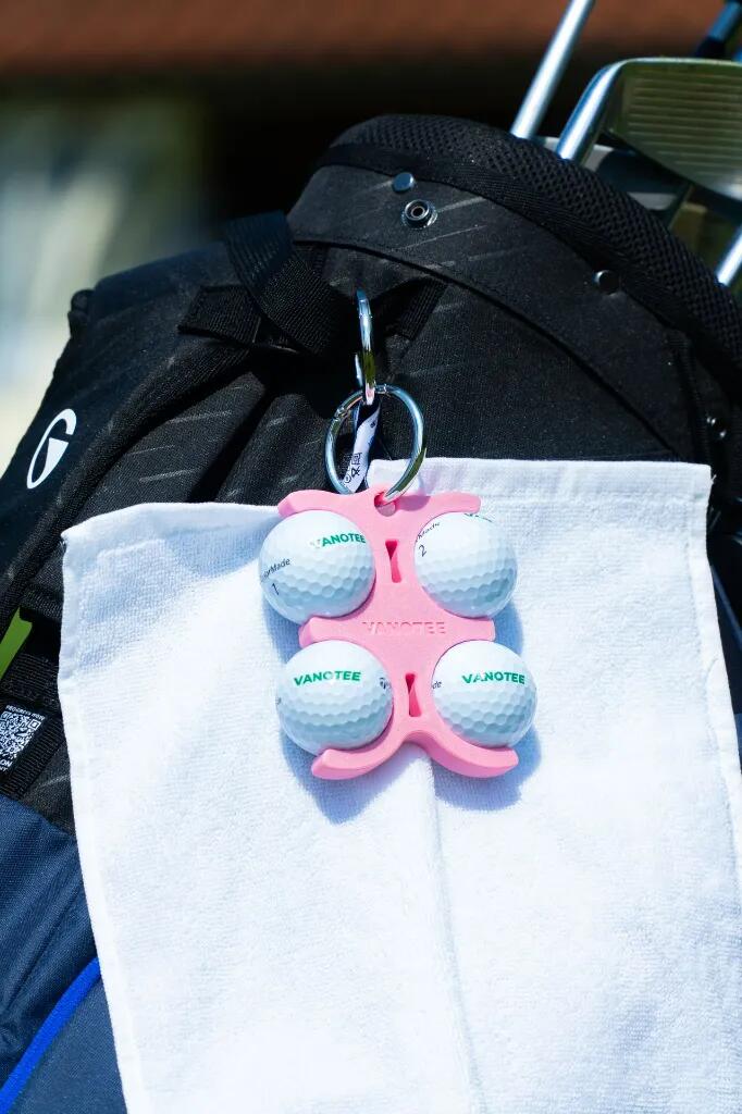 Portapalline - Golf - Clip - Rosa 2/4