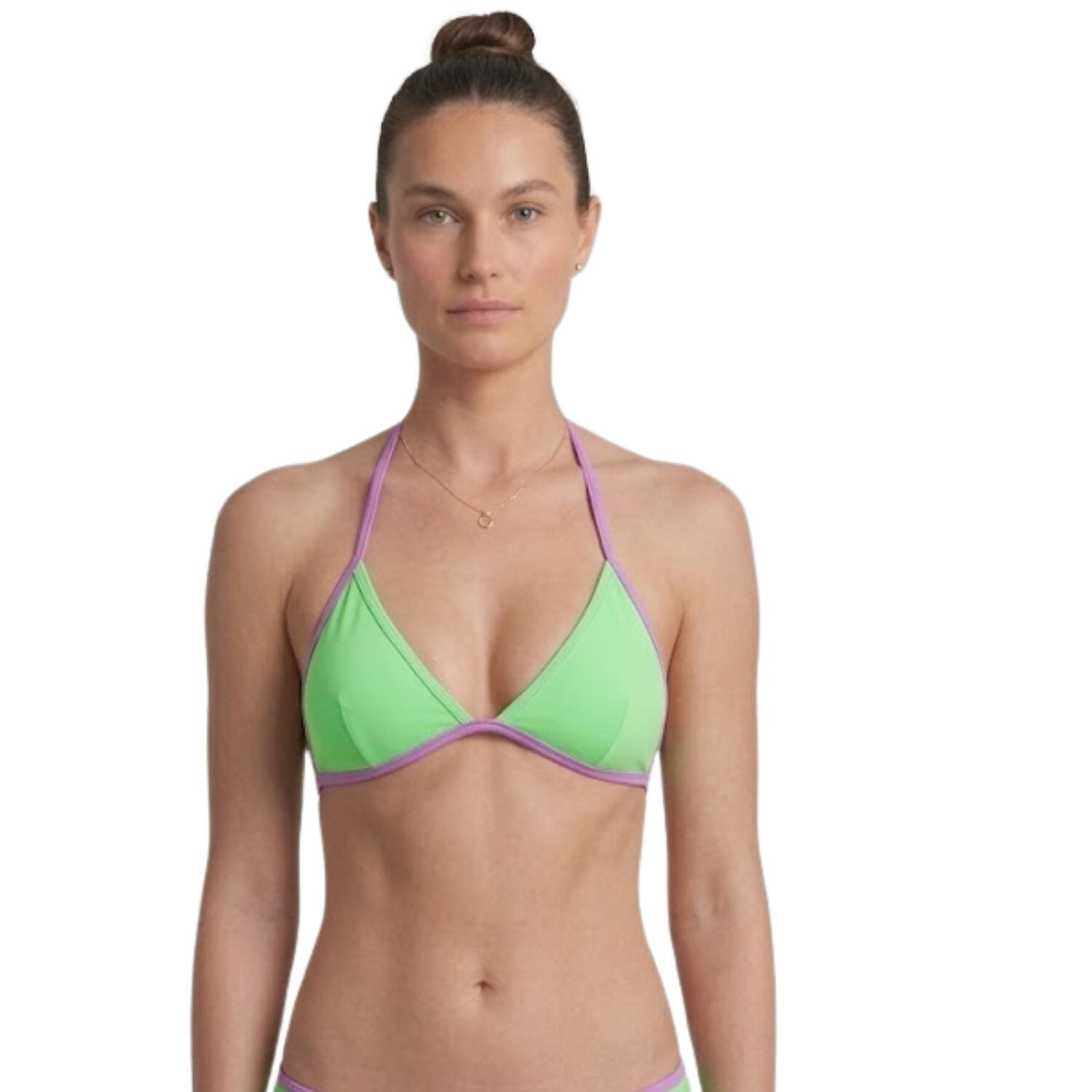 Partea de sus a costumului de baie Dakine Kiki Fixed Tringle pentru femei, verde