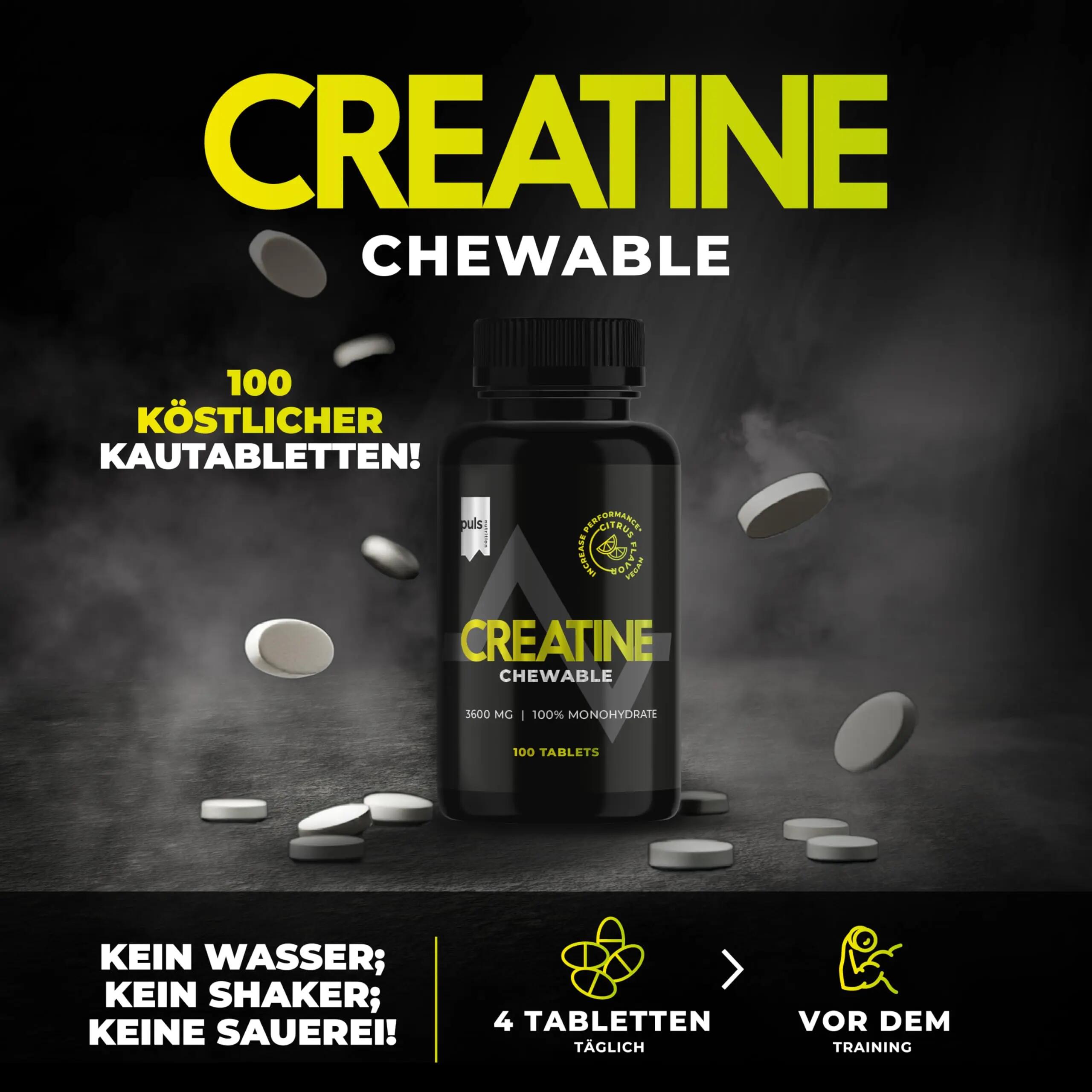 Créatine — comprimés à mâcher, à la saveur d'agrumes, 100 2/7