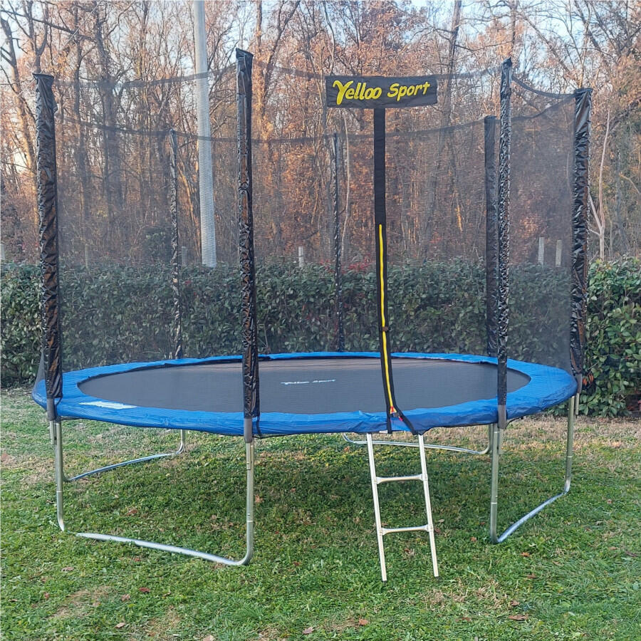 Ø 366 Cm Blu - Trampolino Elastico Tappeto salto Certificato Ce marca Yelloo 7/9