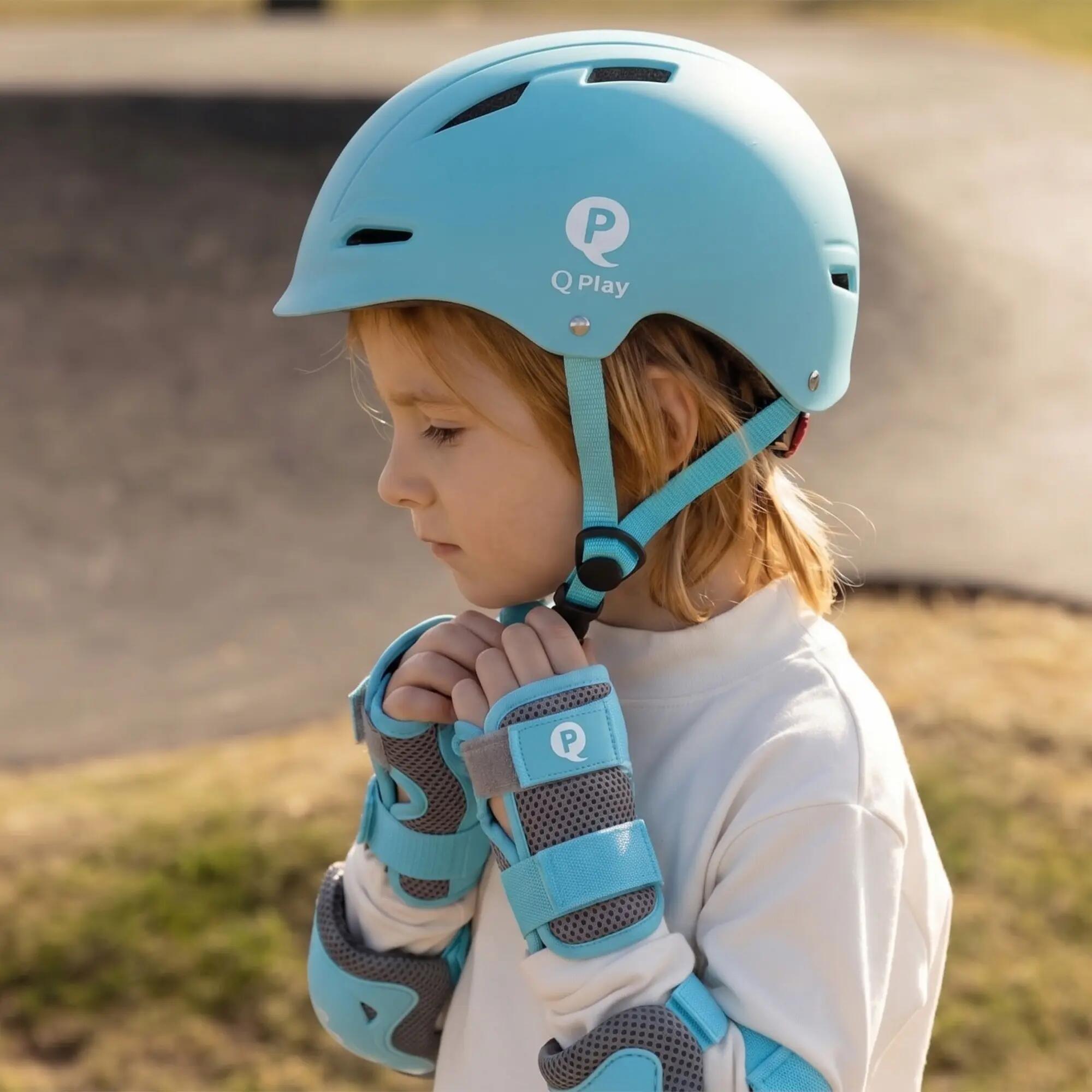 Capacete Infantil Qplay - Capacete de Segurança para Crianças - Tamanho M - Azul 4/4