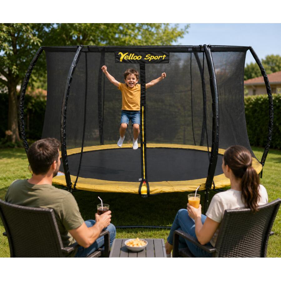 Ø 305 Cm Giallo - Trampolino Elastico Tappeto salto Certificato Ce marca Yelloo 2/14