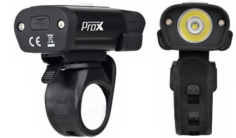 Zestaw lamp rowerowych ProX Hydra II 400 lm + 10 lm USB-C GoPro 2/4