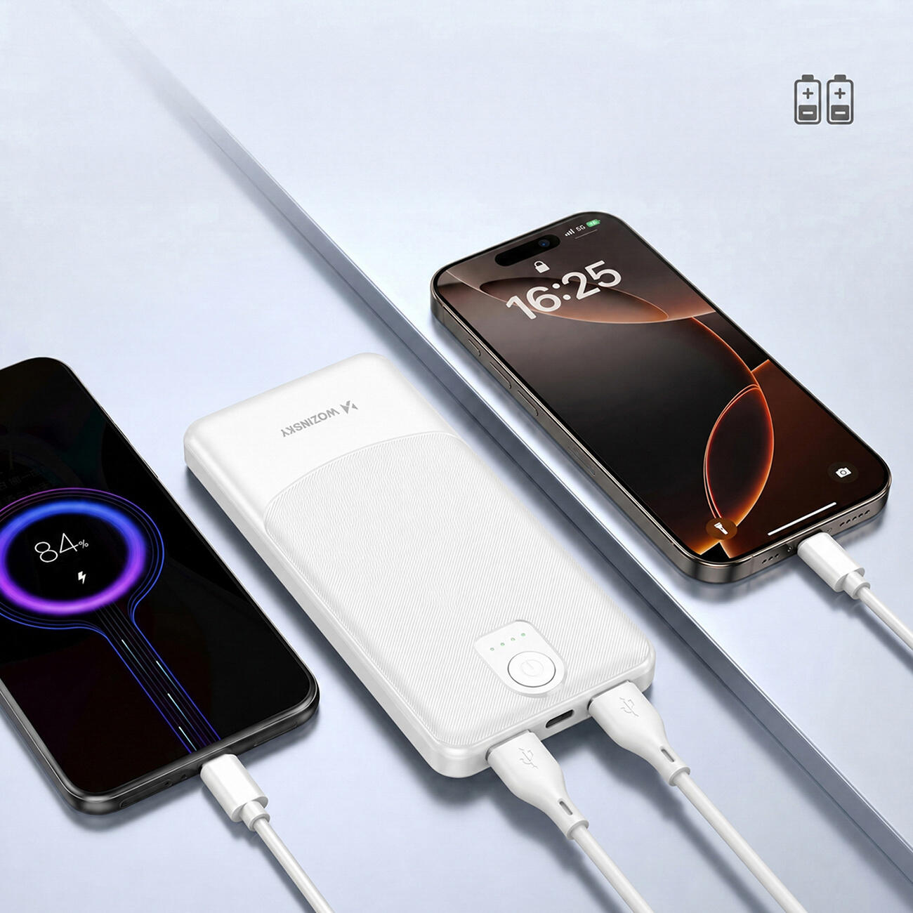 Powerbank 10000mah 10W 2xUSB-A lekki podróżny Wozinsky 4/7