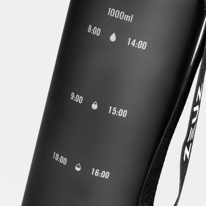 ZEUZ Borraccia motivazionale da 1 litro con indicatori di tempo – 1000 ml – Nera 7/7