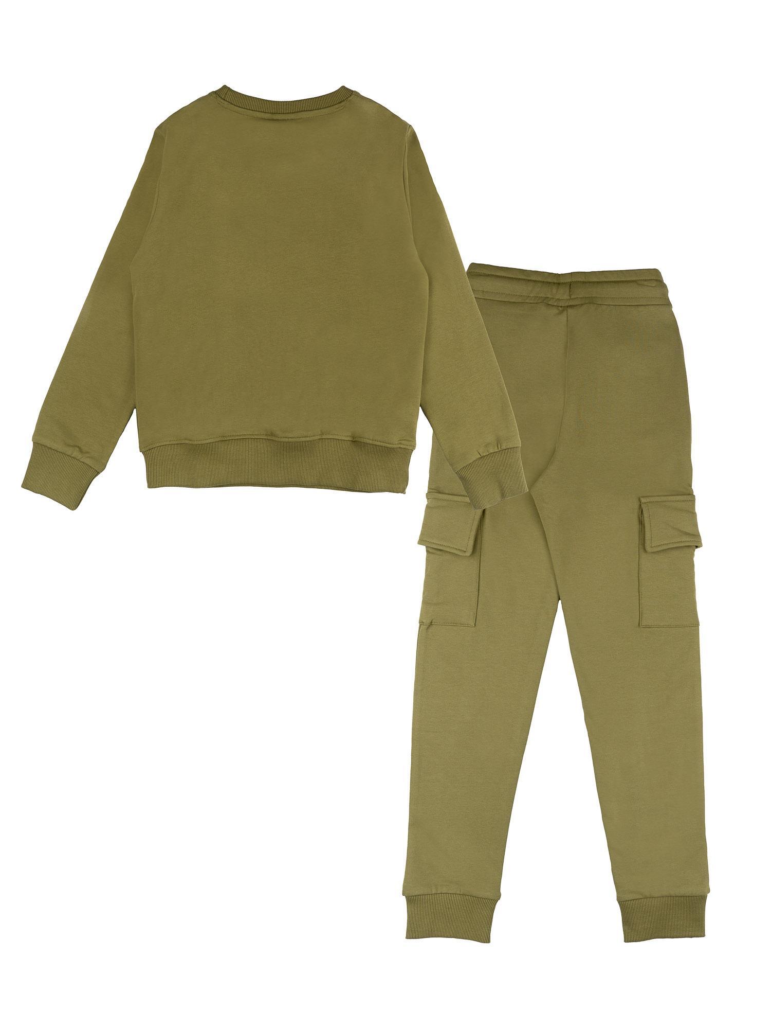 Survêtement d'hiver pour fille Leone 1947 Nature, col ras du cou, pantalon cargo 2/2